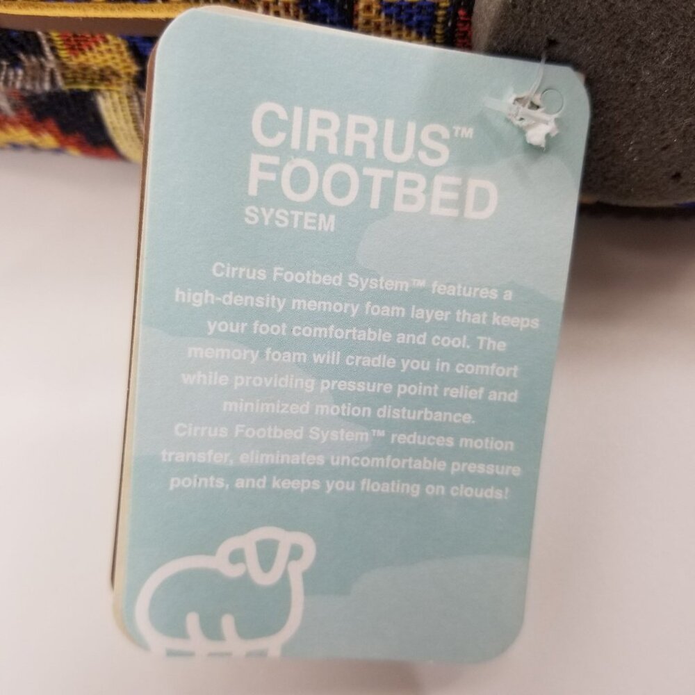 Lamo Size 5 Aztec Print Sherpa Lined Memory Foam Moccasin Slippers House Shoes - Picture 9 of 11